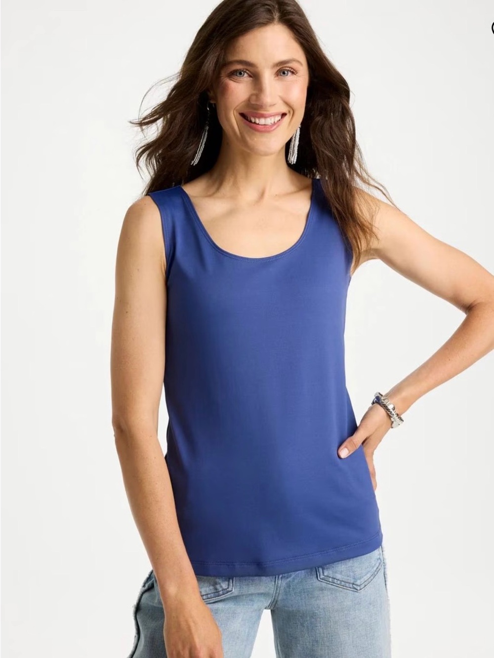 Chico's Deep Navy Scoop Tank Top